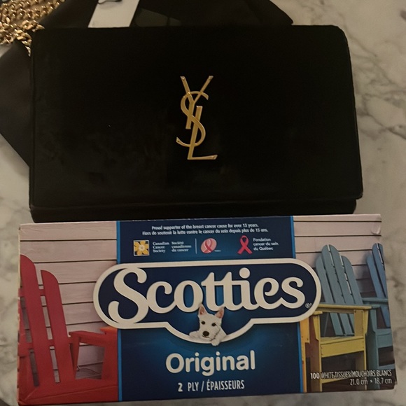 Yves Saint Laurent black velvet cross body bag/WOC - Picture 16 of 17